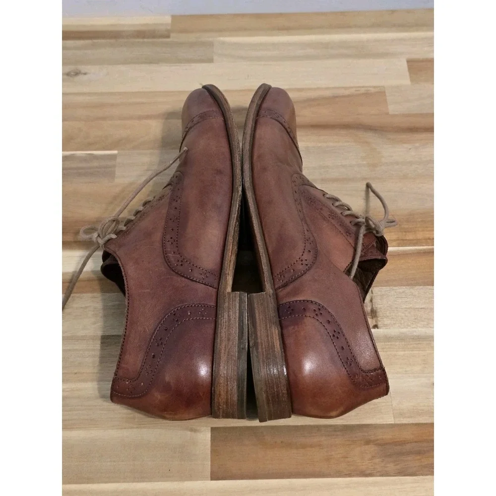 Cole Haan Men's Brown Leather Cap Toe Oxfords Shoes 8.5‎
